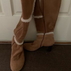 Suede Stuart Weitzman boots.